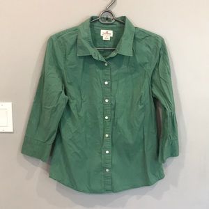 J. Crew stretch polo green size medium